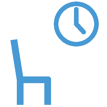 The image shows a stylized illustration of a person sitting in a chair with their feet resting on another chair, using a laptop computer. There s a clock indicating that it s 11 50 PM, and the person appears to be focused on the screen.